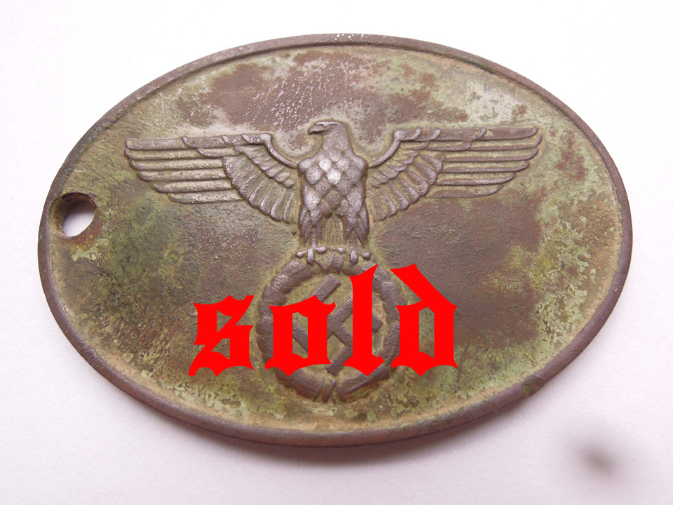 GROUND DUG GESTAPO WARRANT DISC no. 9104 - SOLD