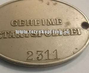GESTAPO WARRANT DISC no. 2311