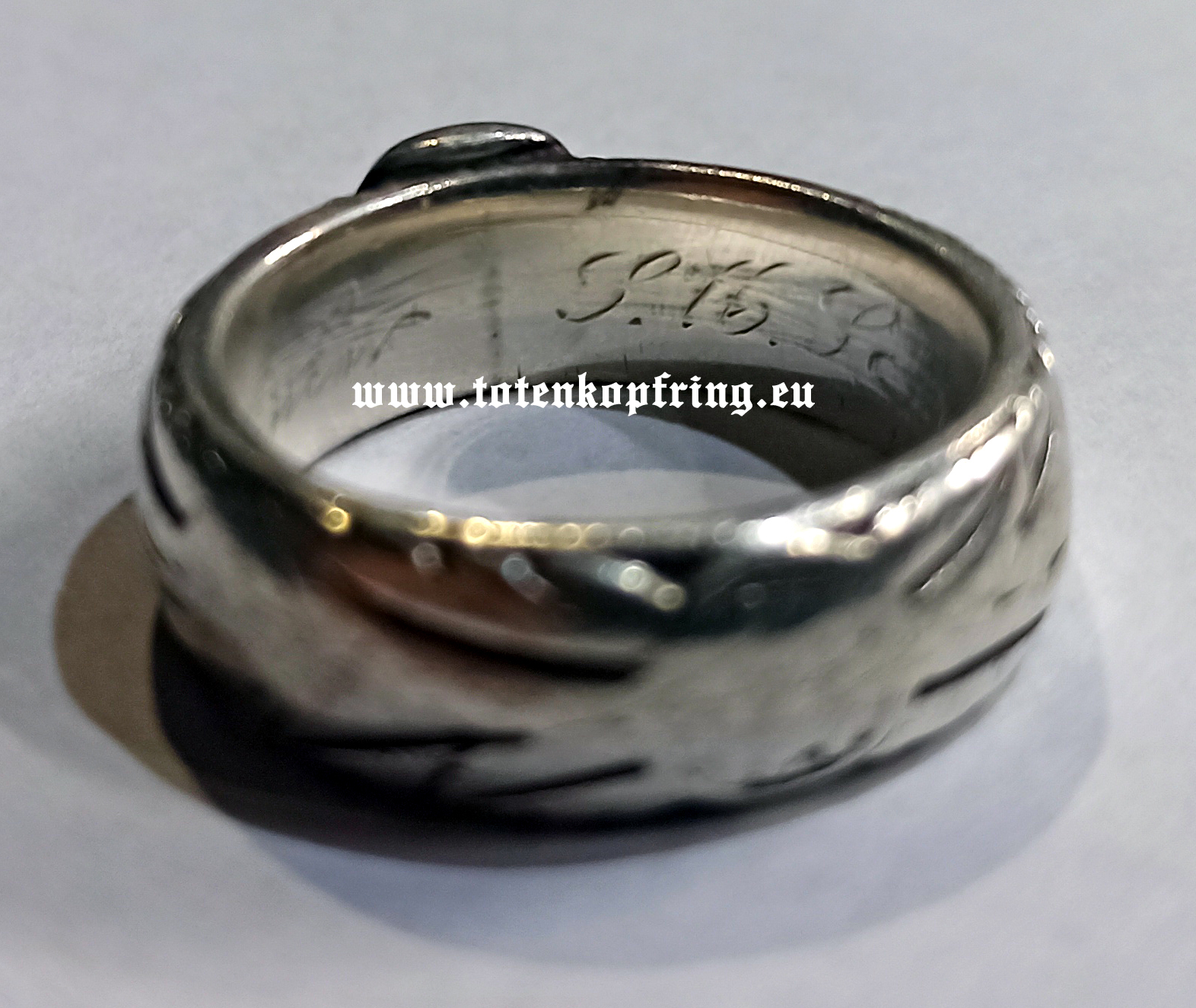 SS-Totenkopfring Schmidt 21.12.1940 Scratched name - SOLD