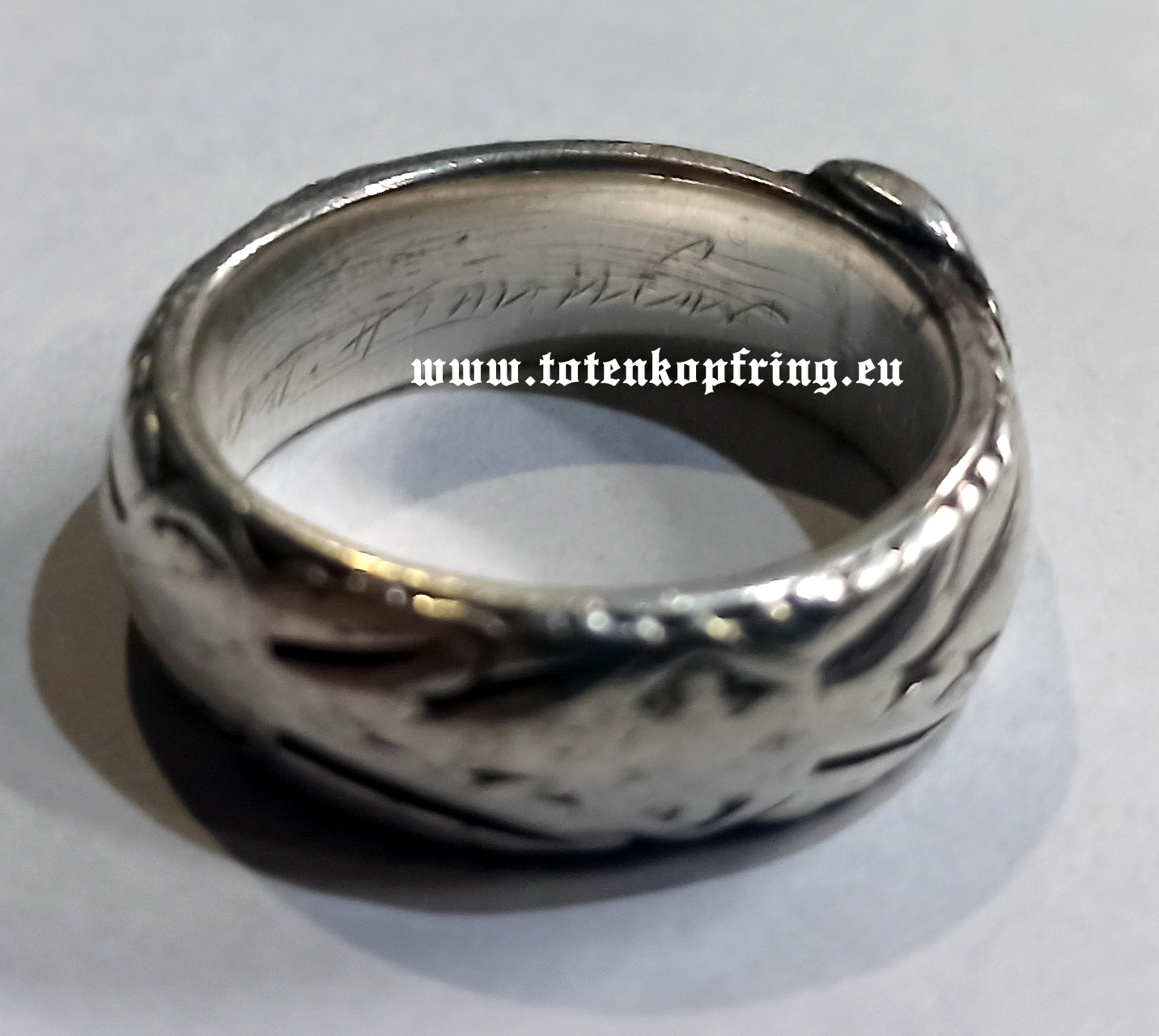 SS-Totenkopfring Schmidt 21.12.1940 Scratched name - SOLD